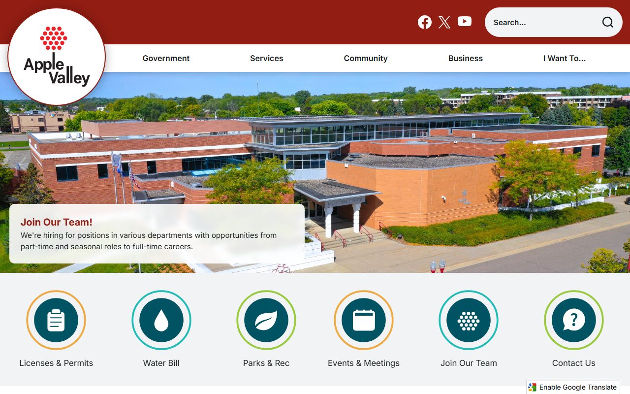 Apple Valley city website for arrest records