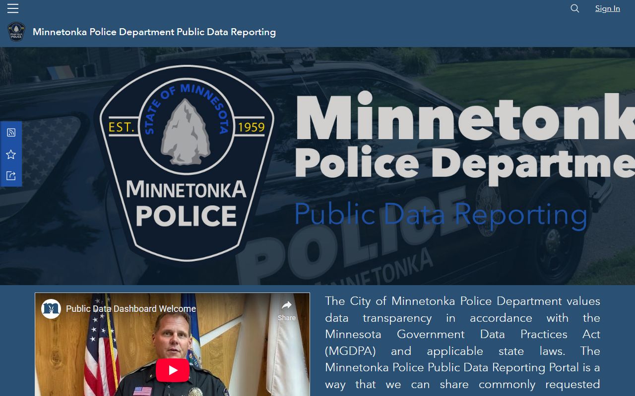 Minnetonka police public data portal for arrest records