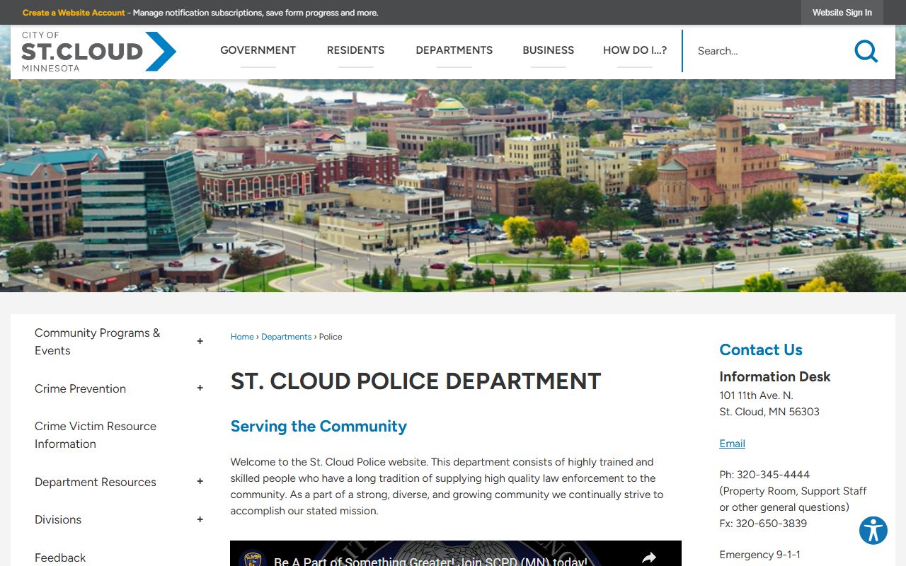 St. Cloud Police Department website for arrest records