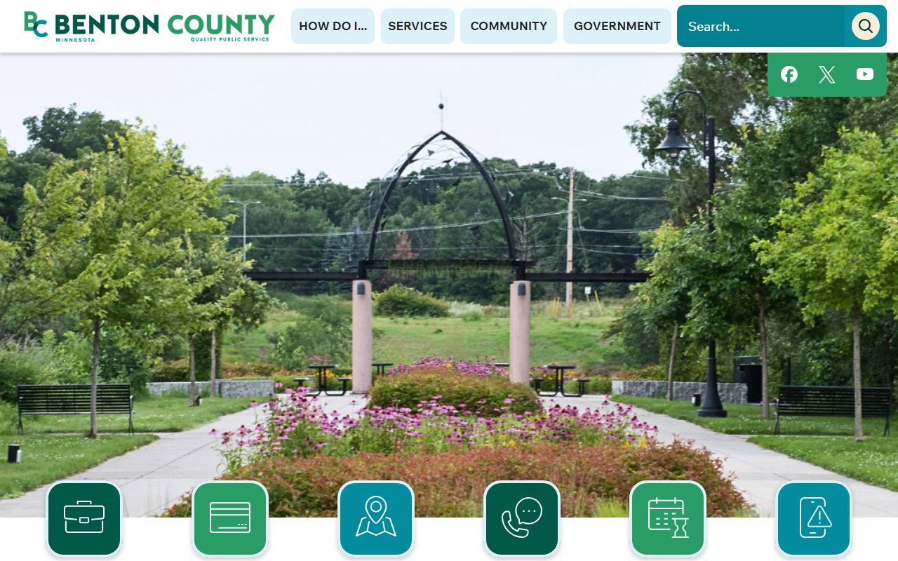 Benton County main website linking to sheriff and arrest records resources