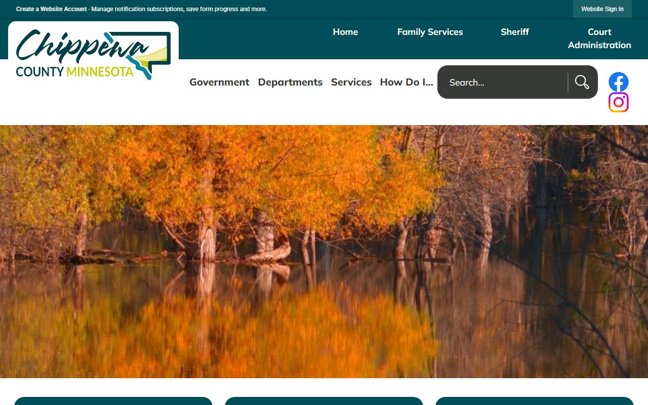 Chippewa County main website with links to arrest records and sheriff services