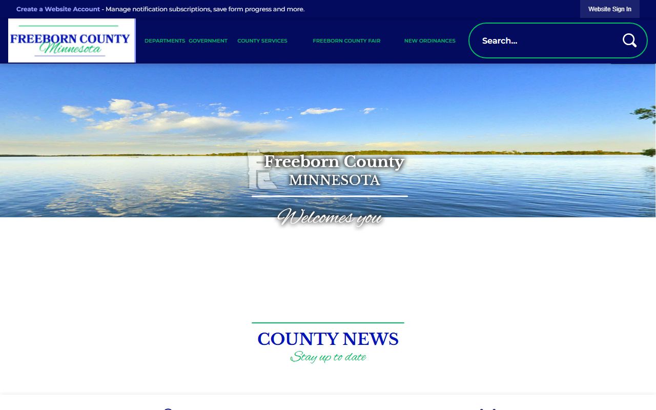 Freeborn County Minnesota arrest records - main county website