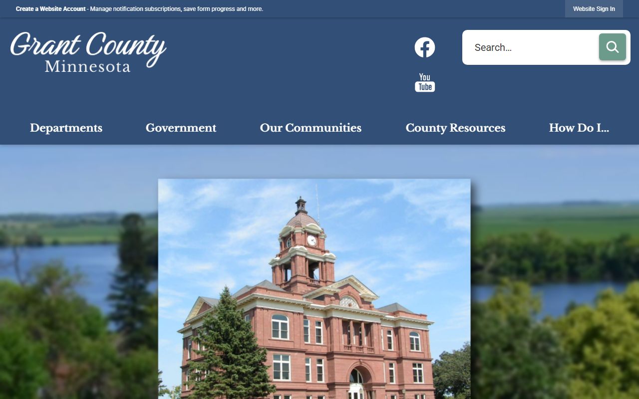 Grant County main website for accessing sheriff and arrest records information