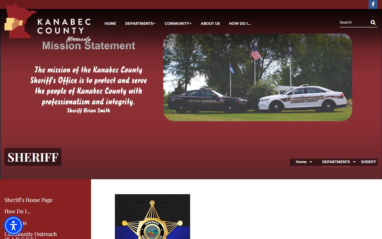 Kanabec County Sheriff's Office page for Minnesota arrest records