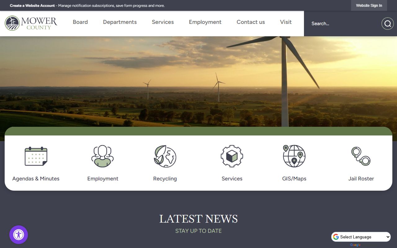 Mower County Minnesota website - arrest records and county resources