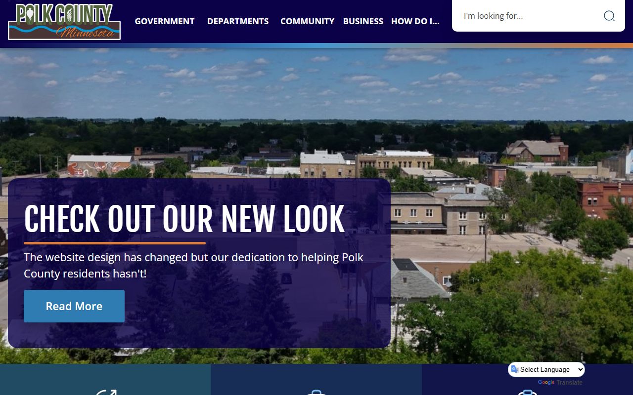 Polk County main website homepage
