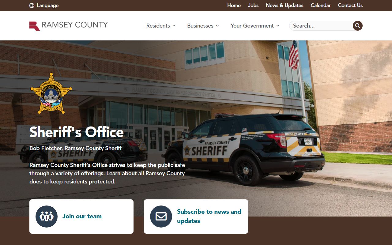 Ramsey County Sheriff's Office homepage