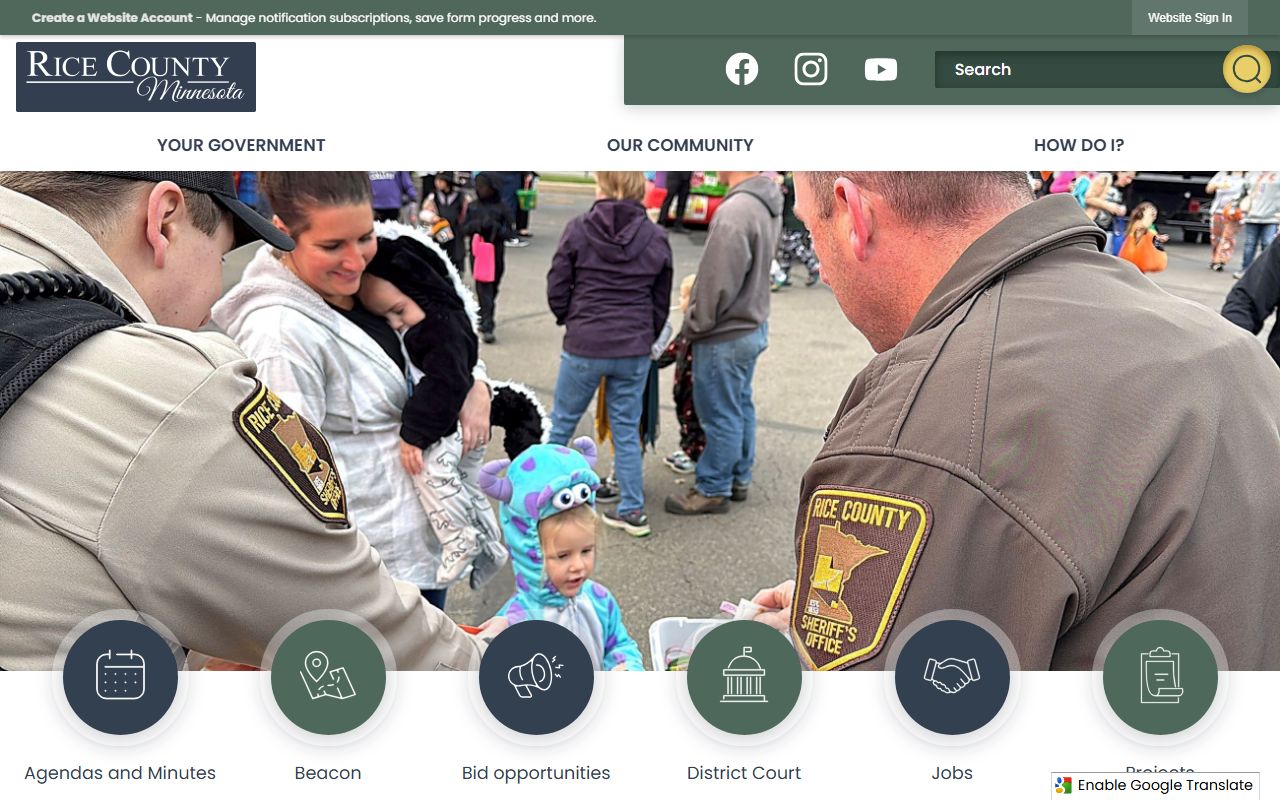 Rice County Minnesota main county website