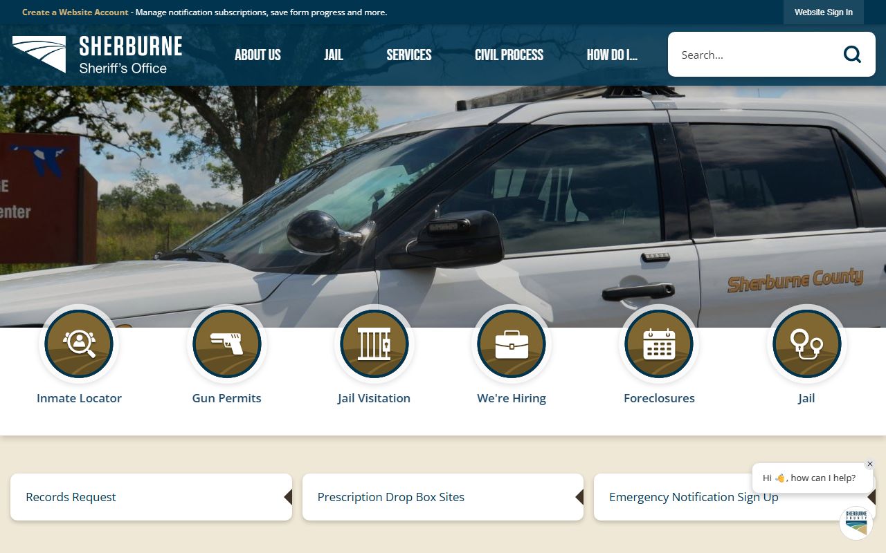 Sherburne County Sheriff's Office department page