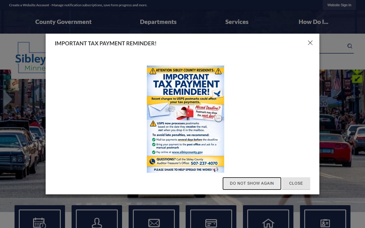 Sibley County Minnesota main county website