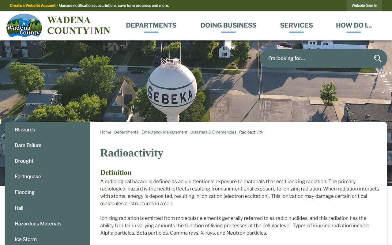 Wadena County Detention Center page for jail information and arrest records